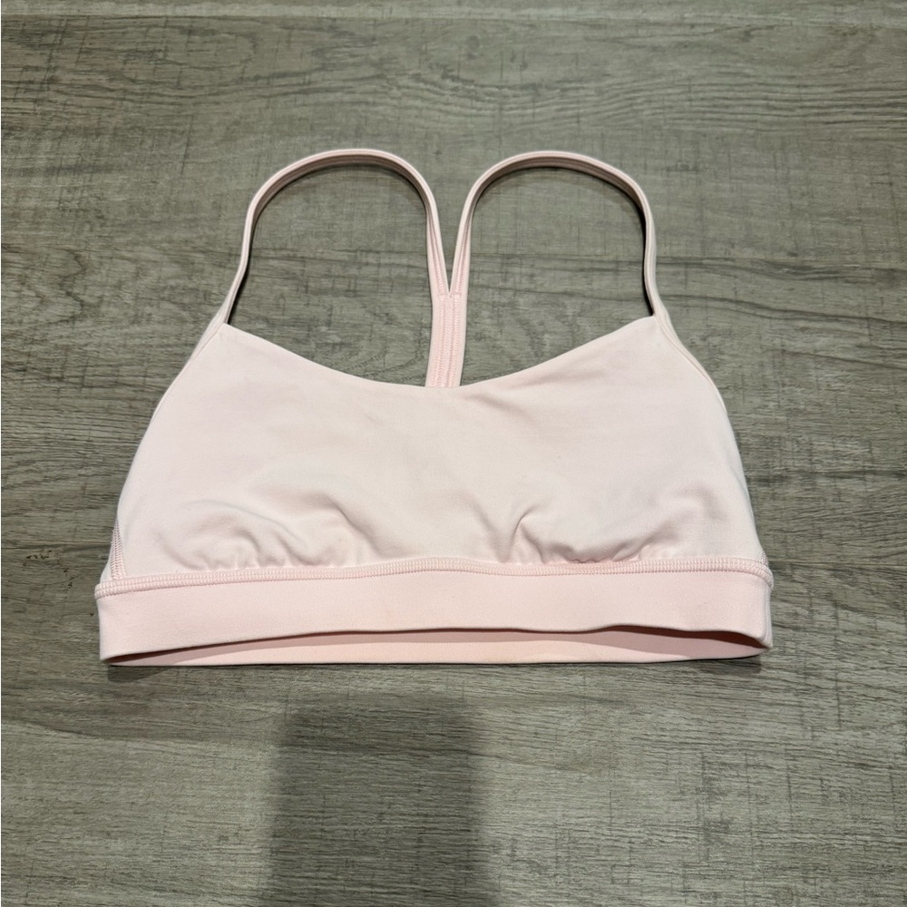 Lululemon flow y bra strawberry milkshake